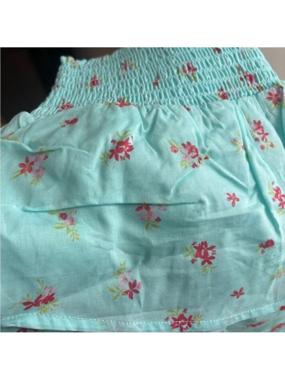 The Children's Place Girls Skirt Aqua Floral Size 14 - Picture 5 of 7